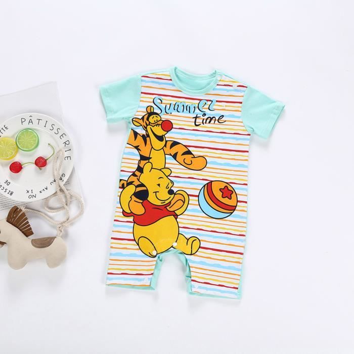 Combinaisons Bebe Mignon Disney Manches Courtes Garcons Filles Body Cartoon Barboteusesbleu Clair Bleu Clair Cdiscount Pret A Porter