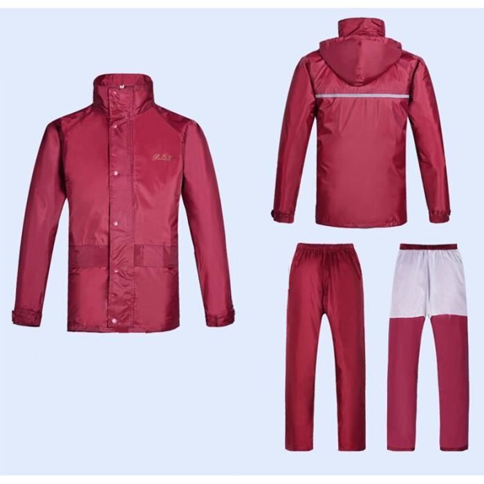 KBOPLEMQ Veste et pantalon de pluie imperméables pour hommes/femmes - Manteau de pluie léger pantalon de pluie - Manteau coupe-vent - Respirant - Vêtement de pluie pour vélo, O Noir., M