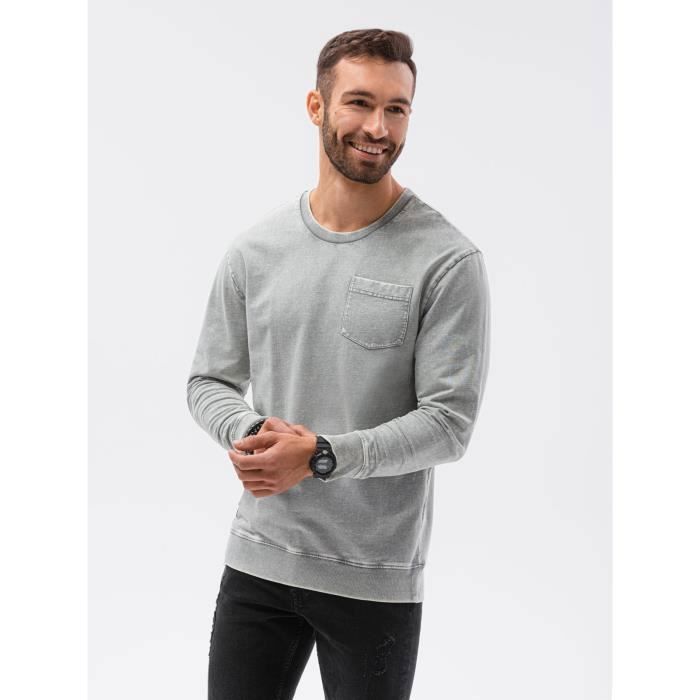 Sweatshirt sans 2025 capuche homme