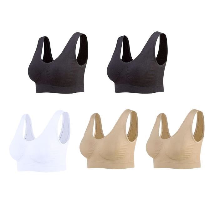 Lot De 3 Soutiens-Gorge Sans Armature Jamron | Sans Couture Avec Coussinets Amovibles | Sport Et Quotidien
