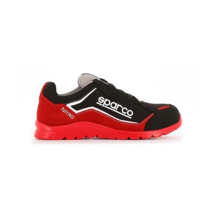 Chaussures de sécurité Nitro S3 SRC Noir et rouge - Sparco