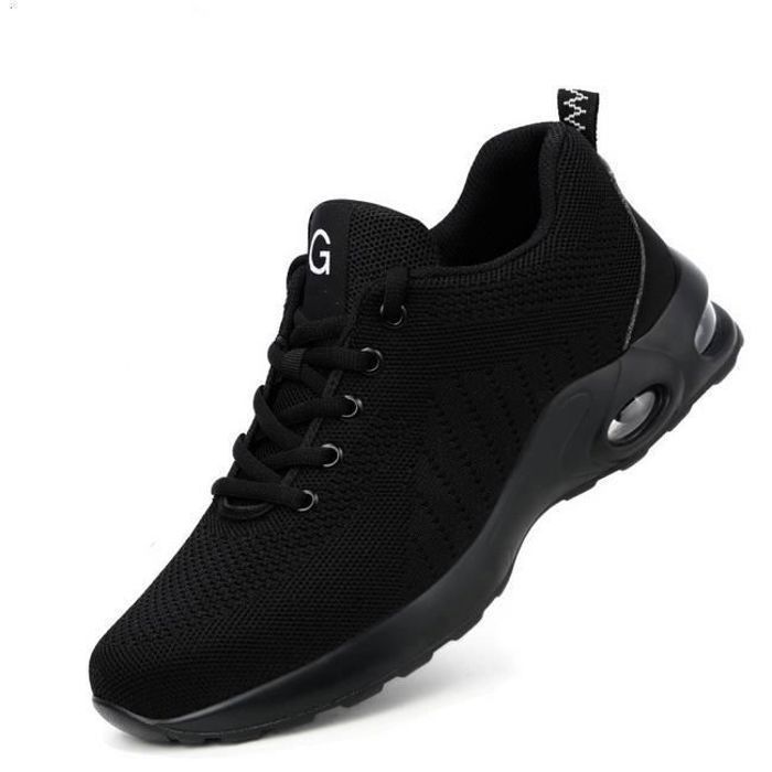 Chaussures de sécurité Homme,Chaussure de sécurité Femme,Légèreté Coque  acier Baskets à coussin d'air Chaussure Noir - Cdiscount Prêt-à-Porter