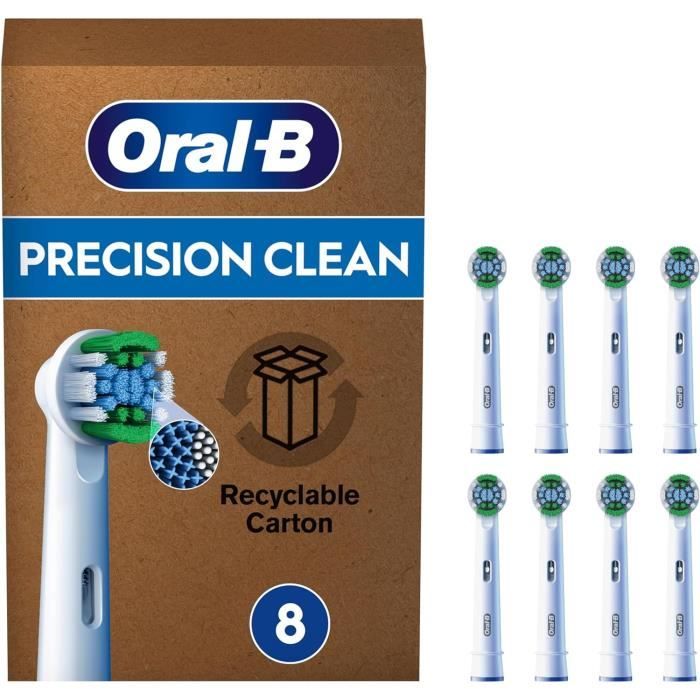 ORAL-B - Pro Precision Clean - Brossettes pour Brosse à dents électriques - Pack De 8 Unités