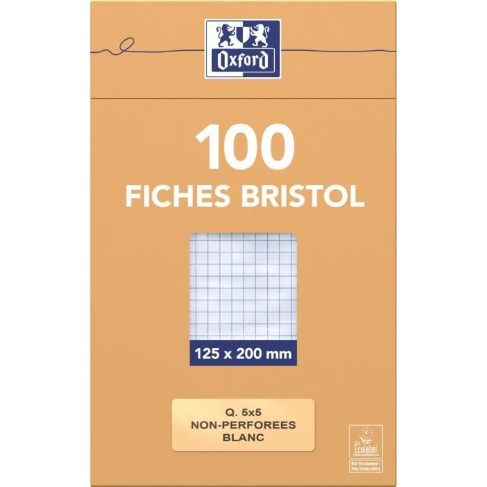 Papier Bristol Clairefontaine A4 205g - 20 Feuilles Quadrillé 5x5mm - Pour Dessin Technique Et Maquettisme