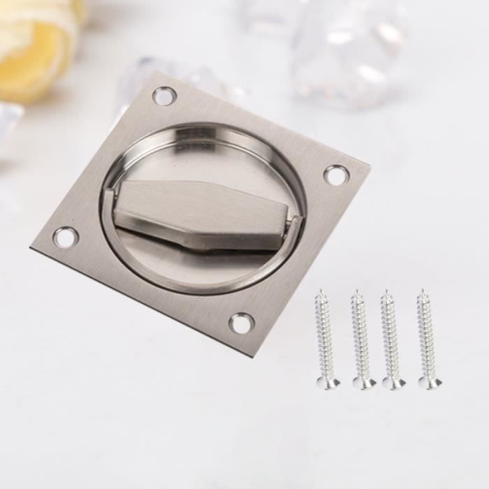 Poignées De Porte Coulissantes Encastrées En Acier Inoxydable 304, Rondes Et Invisibles, Pour