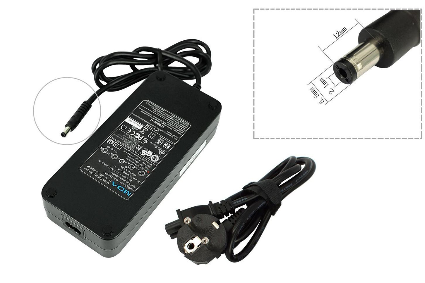 Chargeur 36V 4A pour batterie Lithium de vélo électrique prise XLR