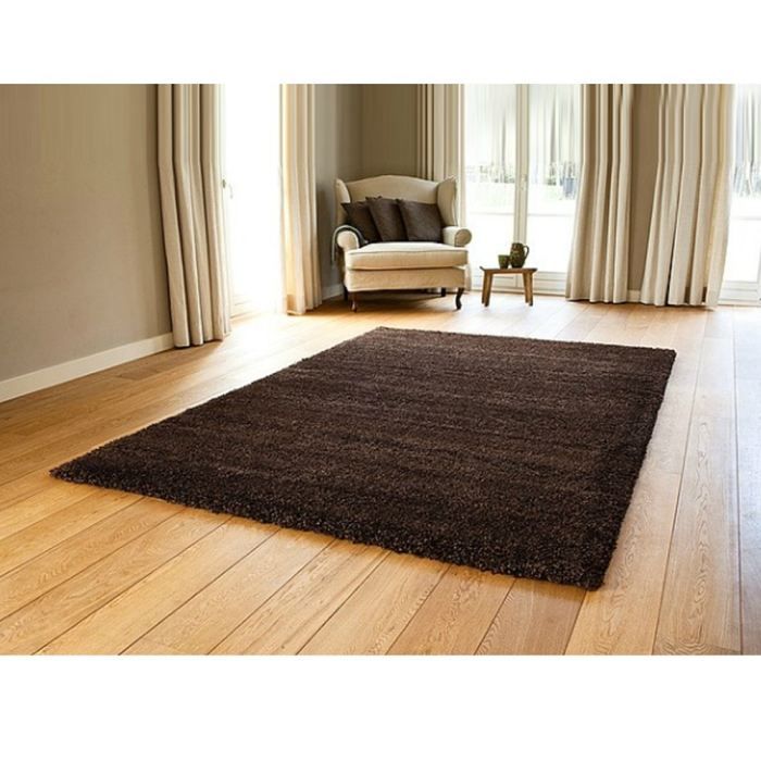Tapis shaggy PREMIUM-140*200cm - Marron - Achat / Vente ...