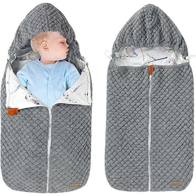 Couverture bébé pour nid d'ange siège Auto Bebe Été-Printemps 90x90 cm -  Poussette Ressort été chanceliere Gris Foncé - Cdiscount Puériculture &  Eveil bébé