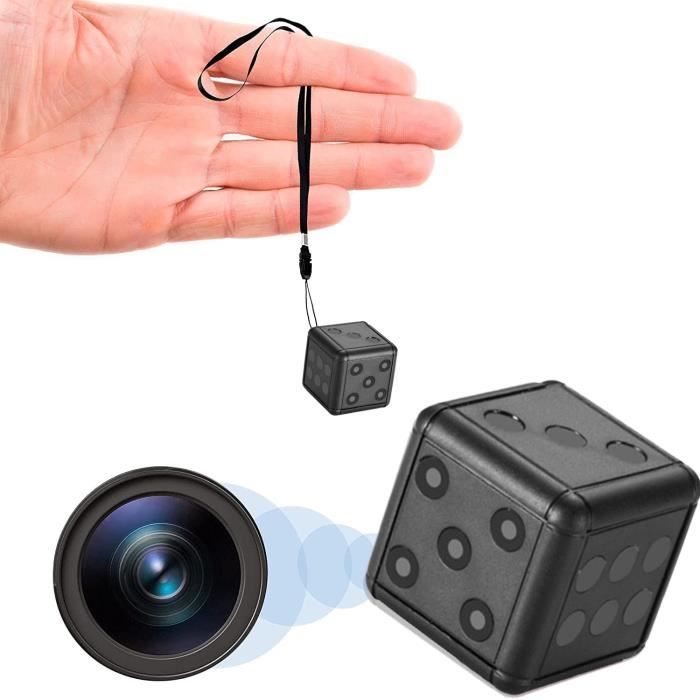 Mini Caméra Espion 1080p HD Sans Fil - Caméra Cachée Portable Avec Vision Nocturne, Détection Mouvement, Idéale Nounou/Animaux/Maison Intérieur Extérieur