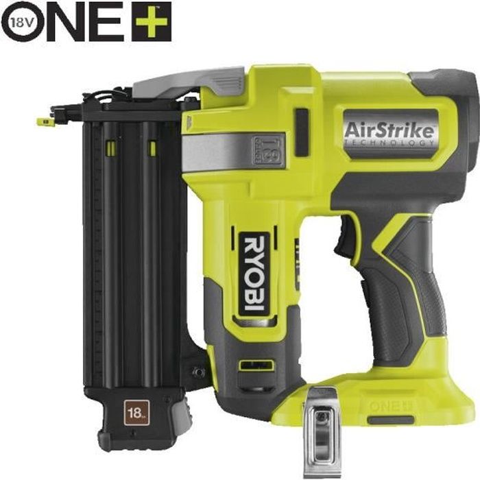 RYOBI - Cloueur dassemblage 18G à air comprimé 18V ONE+ - pointe de 15 à 50 mm - chargeur 105 pointes + 500 pointes - R18GN18-0