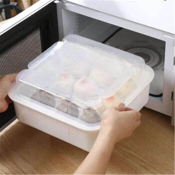Cuiseur Vapeur, Ustensiles De Cuisine Cuiseur Vapeur Blanc Pour Micro-Ondes Avec Couvercle Pour Raviolis Pour Maison Moyen Simple Couche