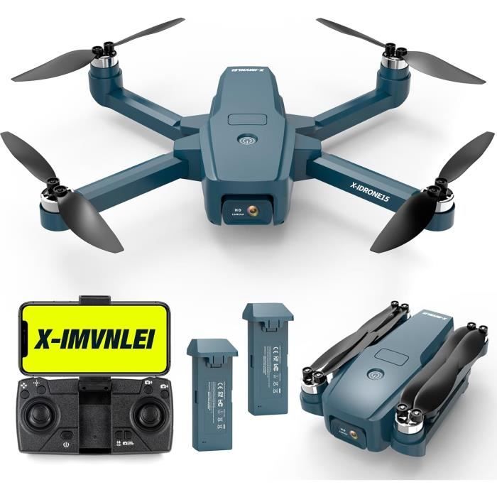 Drone GPS 4K Avec Caméra Dual, Moteur Brushless, Suivi Automatique, Pour Adultes Débutants