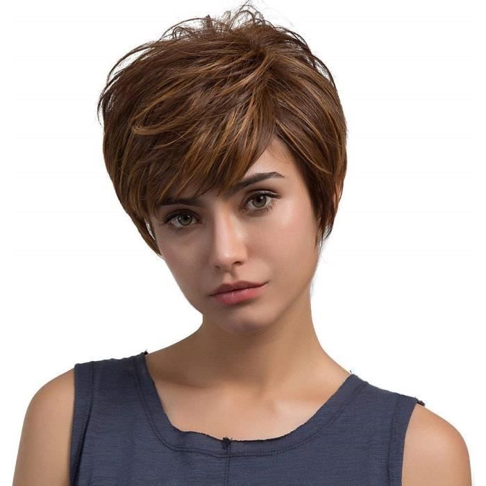 perruque blonde courte femme