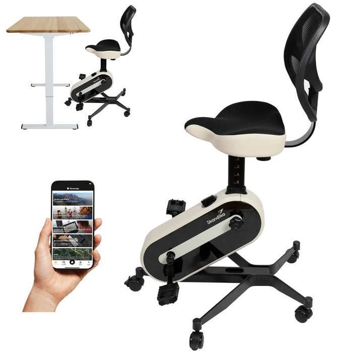 Skandika Office Bike Deskbike pour le bureau compatible Kinomap max. 150 kg 8 niveaux de resistance Velo d appartement Cdiscount Sport