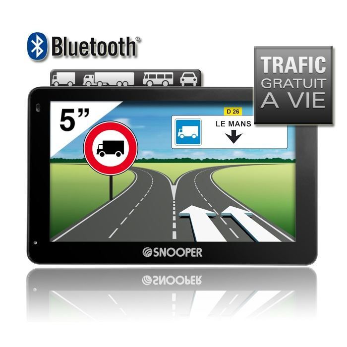 GPS Poids lourd - SNOOPER - Truckmate PL5200 - Cartes et Trafic gratuits à vie - Caméra HD embarquée