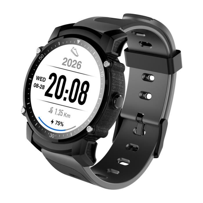 FS08 Montre intelligente Bluetooth IP68 etanche Nager GPS Sportif Traqueur de fitness