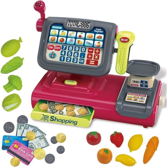 RedCrab Caisse Enregistreuse Enfants, Caisse Enregistreuse Jouet avec RedCrab Caisse Enregistreuse Enfants, Caisse Enregistreuse Jouet avec