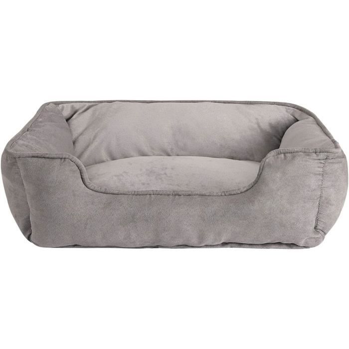 Comparer les prix de lionto Panier Chien 2-en-1 lit Chien Coussin réversible, (M) 80x60 cm Gris61