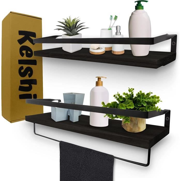 IBUYKE Étagères Murales, Etagères Flottantes Cubes Étagères De Rangement Form De U Tablettes Murales, Pour Salon Chambre Bureau Salle De Bains Cuisine RF-GB543