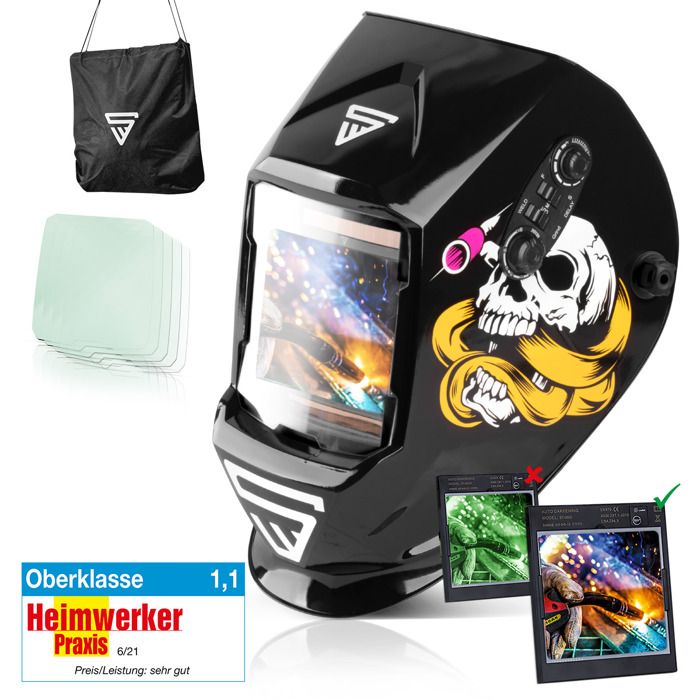 Casque De Soudure Automatique DOKA - Fenêtre 93x43mm, Real Color, Protection UV/IR DIN 16