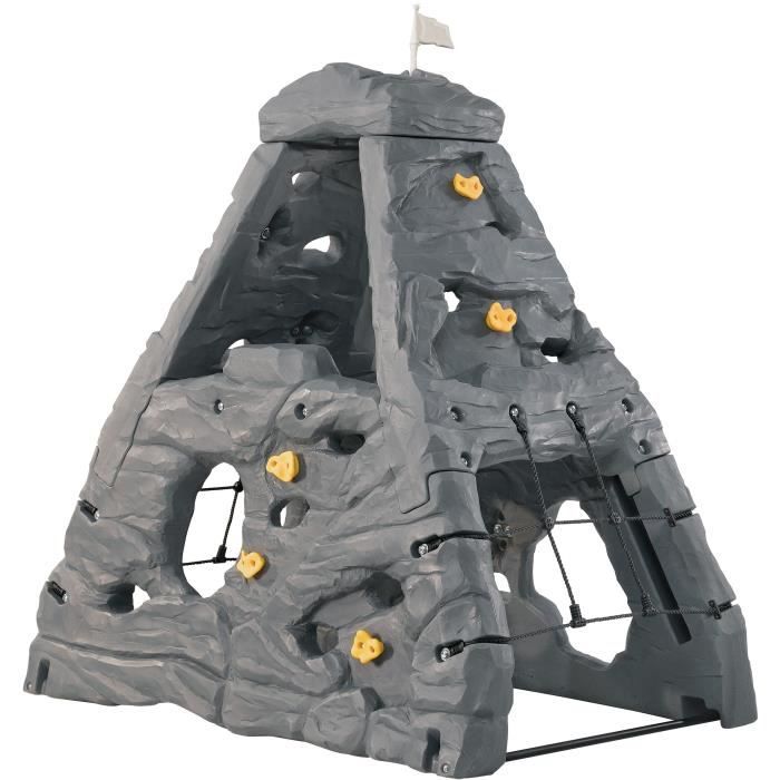 Step2 Skyward Summit Kiddimandjaro Triangle / Cadre d’Escalade Enfant en Gris Jeux escalade en Plastique pour Enfants