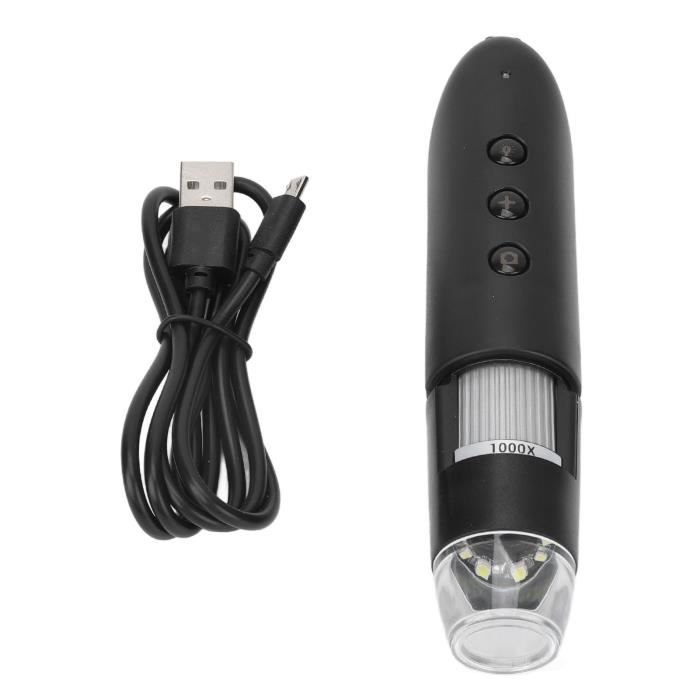 Microscope Numérique USB Bysameyee 40x-1000x - 8 LED - Compatible PC, Mac, Android