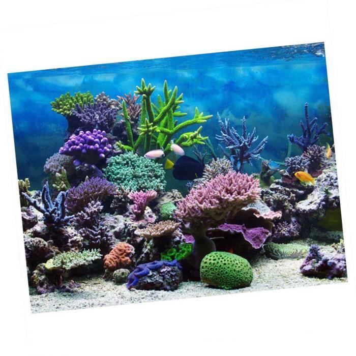 Fond D'aquarium Adhésif 40 X 120 Cm, Style Roche Noire, En PVC, Statique, à Appliquer Avec De L'eau