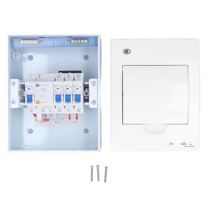 Tbest 3 Way Distribution Box, RCD (63A 1P+N) 230V Electrical Protection ...