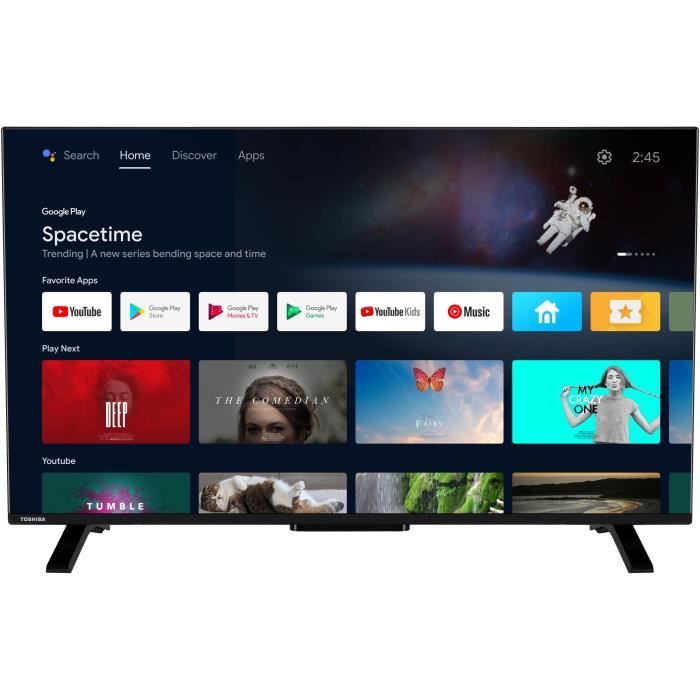 TOSHIBA 50UA2363DG - TV LED 50 (126 cm) - 4K UHD 3840x2160 - Dolby Vision - TV connecté Android - 3x