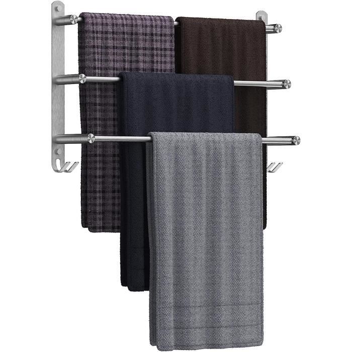 Porte Serviette Salle De Bain En Aluminium, Adhésif Barres Porte