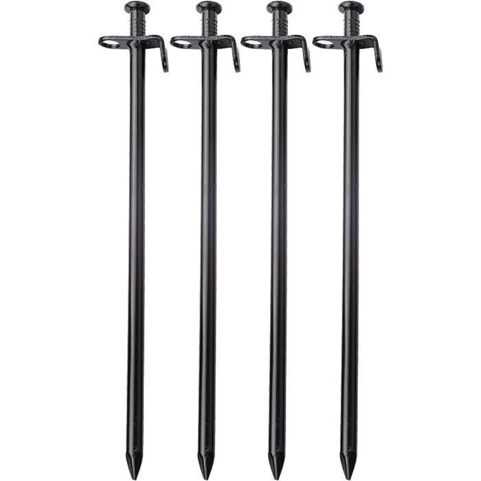 Lot De 8 Piquets De Tente AFASOES 30cm - Acier Carbone Antirouille - Pour Camping, Tarp, Plage - Avec Crochet