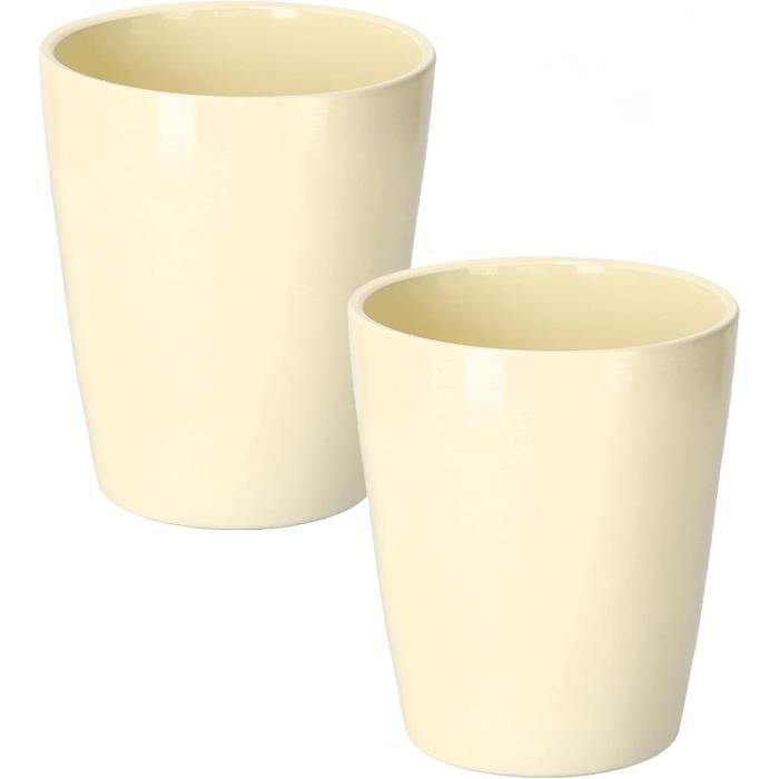 8 Pots Orchidées Auto-Arrosage BEIUEN 15cm - Réservoir Eau Intégré - Blanc