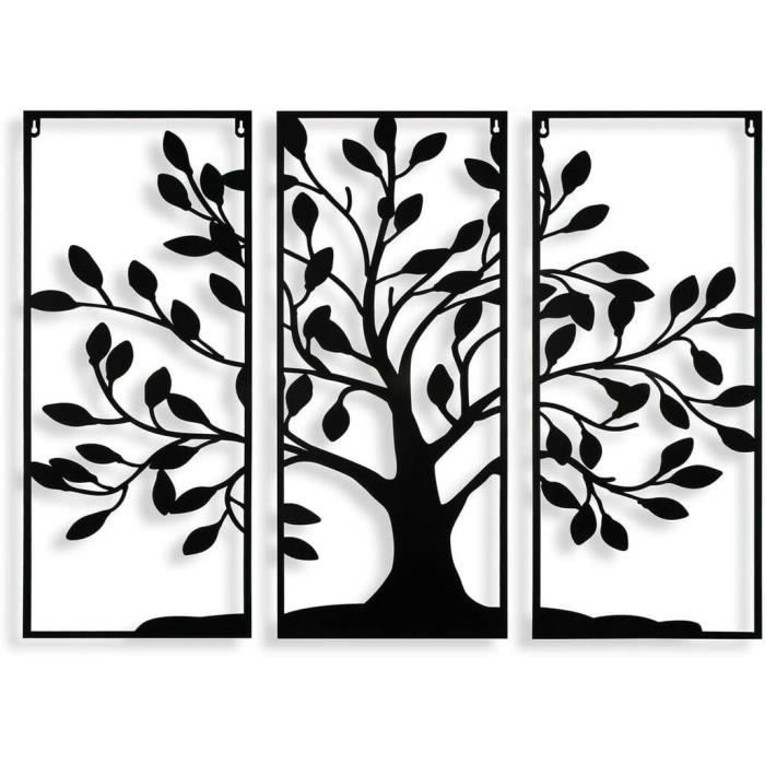 Décoration Murale Arbre De Vie Métal Vintage 1,5 X 70 X 90 Cm[z2794