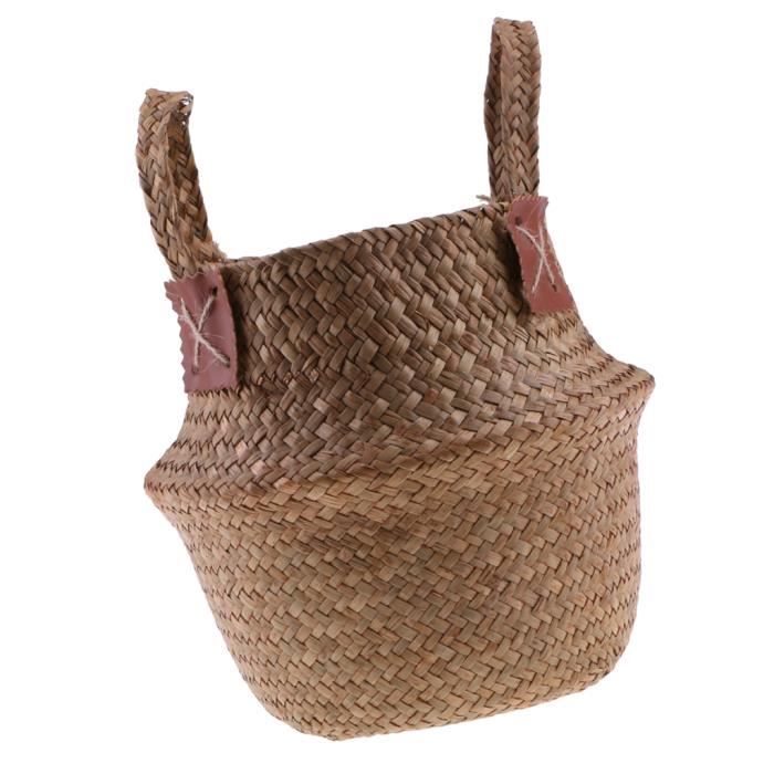 Lot De 3 Jardinières En Jacinthe D'Eau Naturelle VIVANNO - Cache-Pots Style Asia (30, 40 Et 50 Cm)