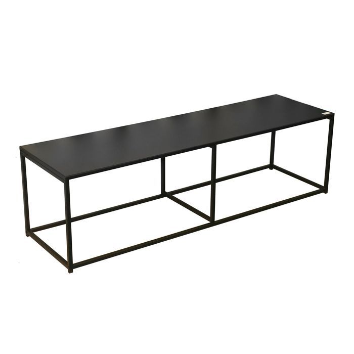 Urban Living - Meuble TV design en métal Madison - L. 140 x H. 40 cm - Noir Urban Living - Meuble TV design en métal Madison - L. 140 x H. 40 cm - Noir