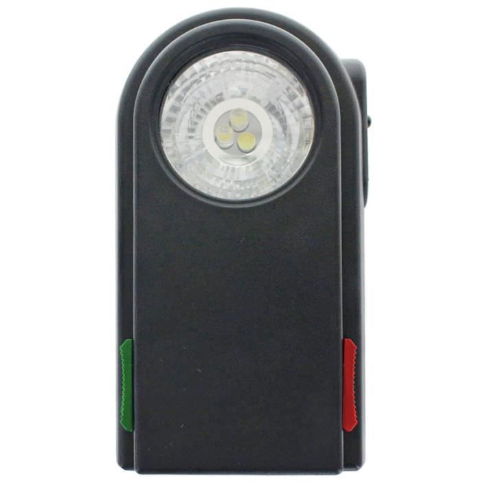 lampe de poche signal bw avec disques filtrants supplémentaires rouge, vert, boîtier en plastique noir sans batterie
