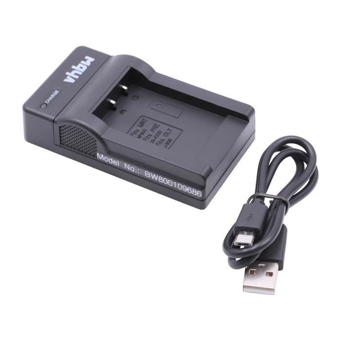 vhbw Chargeur USB de batterie compatible avec Olympus T100 batterie appareil photo digital, DSLR, action cam