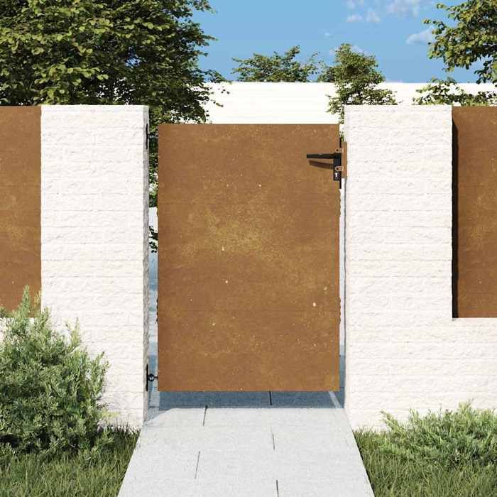 Vidaxl Portail de jardin 85x125 cm - Acier corten - vue 1
