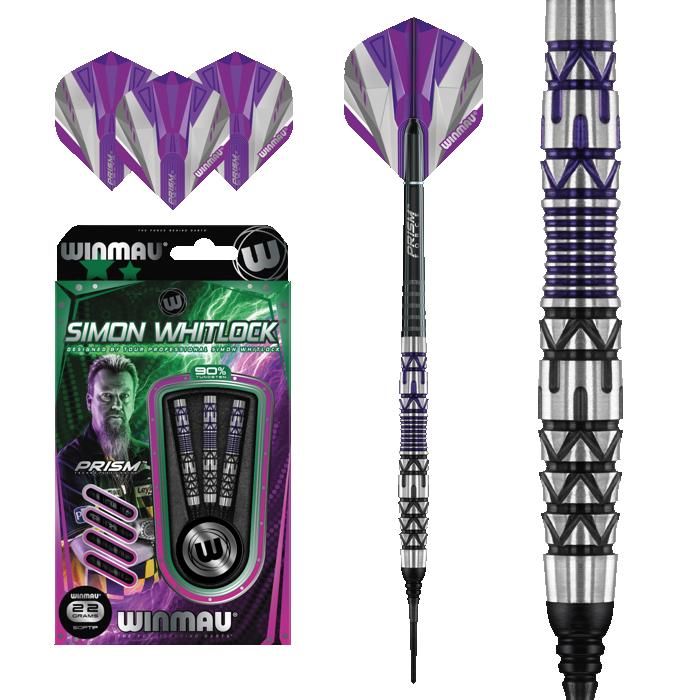 WINMAU Barbarian Fléchettes En Tungstène Avec Ailettes Et Tiges Prisme 22 G