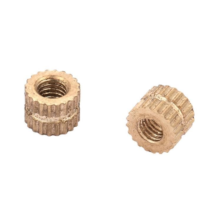 50 écrous Moletés En Laiton M3 - 5mm De Long, 4mm De Diamètre - Neuf - Marque Uxcell