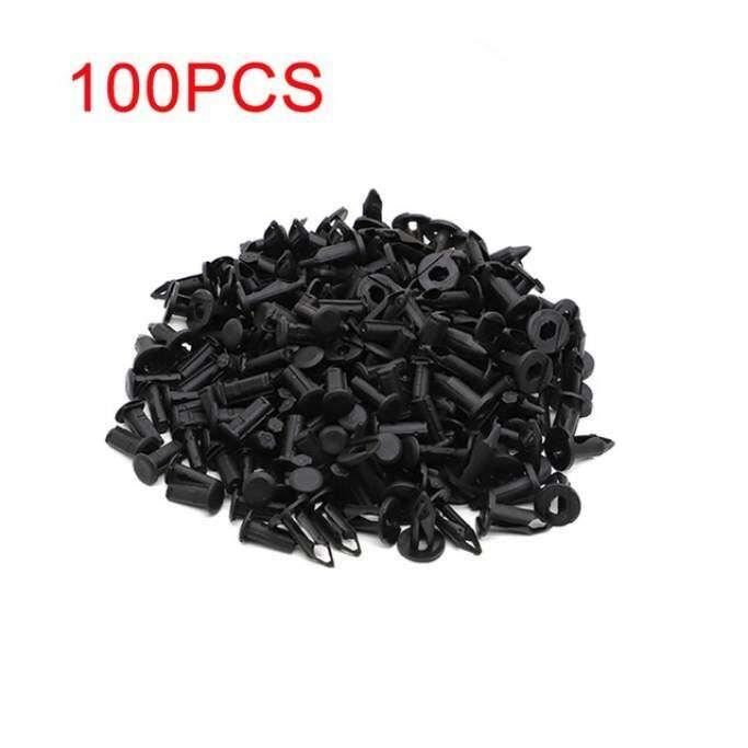 100-Pack Black Nylon Honda ATV Fender Clips – Body Rivets For TRX 400EX, 300EX & TRX450R (OEM Fit 90653-HC4-900)