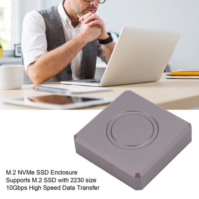 Boîtier SSD M.2 Vers USB-C NVMe - Puces JMS583, Vitesses Jusqu'à 10 Gbit/s - Compatible SSD 2230/2242/2260/2280