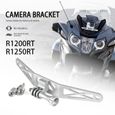 Prise allume-cigare,Support d'enregistreur pour caméra GoPro,accessoires de moto pour BMW Runned RT R 1200 RT 2014 - - Silver[A411]-1