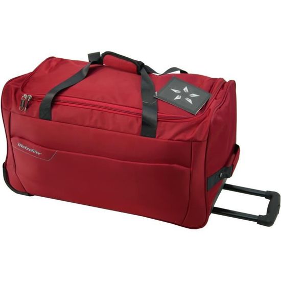 METZELDER Sac De Voyage Trolley Runner Souple à Roulettes - S Cabine Rouge