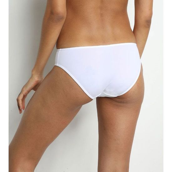 Slip Femme DIM Blanche Brodée "Generous" - Taille 38 - Neuf Avec Étiquettes