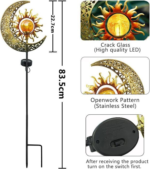 Lumière Solaire Extérieure, 12pack Lampes Solaires Exterieures Jardin, LED Luminaire Exterieur