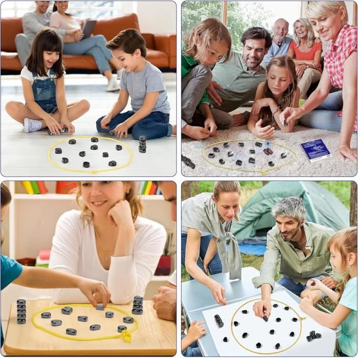 Jeu D'Échecs Magnétique De Voyage - Plateau Pliable 20 Pièces - Inclut Jeu De Dames - Cadeau Vacances Train/Avion