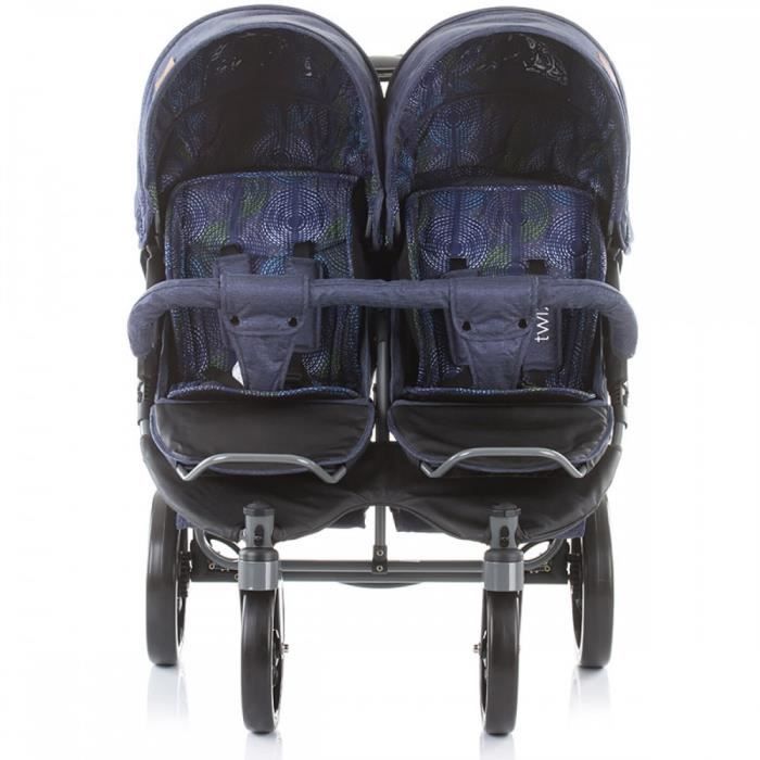 TWIX Poussette double pour jumeaux enfants rapproch s Bleu