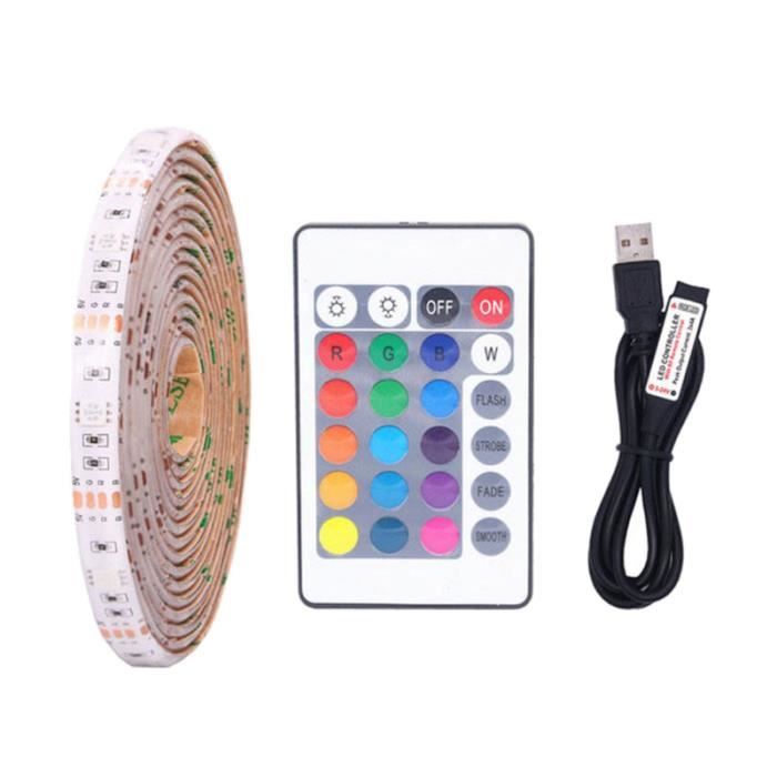 1PC bande lumineuse colorée contrôle sans fil alimenté par USB haute  lumière lampe ceinture lumières pour BANDE LED - RUBAN LED - Cdiscount  Maison