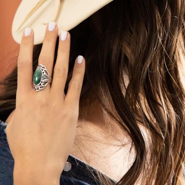 Grosse bague pierre clearance naturelle